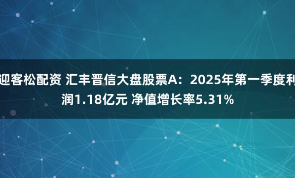 迎客松配资 汇丰晋信大盘股票A：2025年第一季度利润1.18亿元 净值增长率5.31%