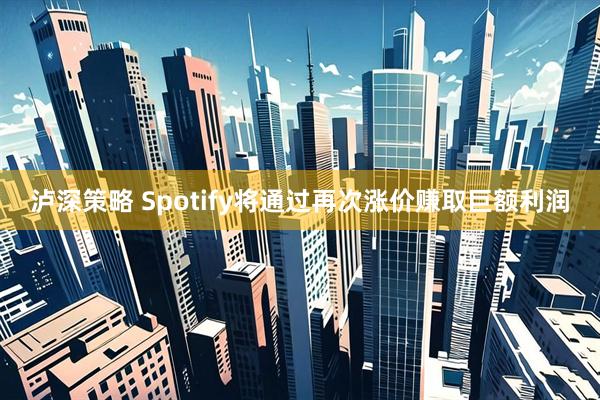 泸深策略 Spotify将通过再次涨价赚取巨额利润